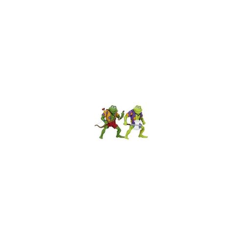 Les Tortues Ninja - Pack 2 Figurines Genghis & Rasputin Frog 18 Cm