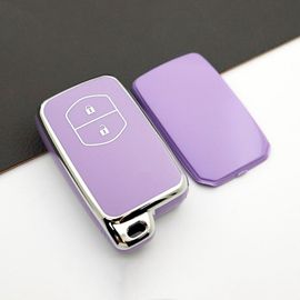 Coque De Clé De Voiture En Tpu Pour Toyota,Rav4,Land Cruiser,Camry,Aqua,Prado,Cortrustprius Cover,Keyless Remote Fob,2013,2014,2 Boutons,3 Boutons,4 Boutons - Type 2 Buttons Purple