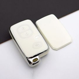 Coque De Clé De Voiture En Tpu Pour Toyota,Rav4,Land Cruiser,Camry,Aqua,Prado,Cortrustprius Cover,Keyless Remote Fob,2013,2014,2 Boutons,3 Boutons,4 Boutons - Type 4 Buttons White