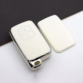Coque De Clé De Voiture En Tpu Pour Toyota,Rav4,Land Cruiser,Camry,Aqua,Prado,Cortrustprius Cover,Keyless Remote Fob,2013,2014,2 Boutons,3 Boutons,4 Boutons - Type 2 Buttons White