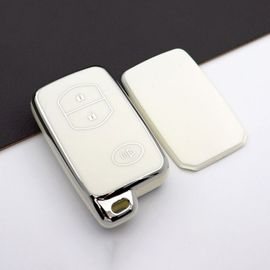 Coque De Clé De Voiture En Tpu Pour Toyota,Rav4,Land Cruiser,Camry,Aqua,Prado,Cortrustprius Cover,Keyless Remote Fob,2013,2014,2 Boutons,3 Boutons,4 Boutons - Type 3b-White