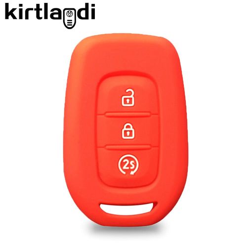 Silicone Porte - Clés De Voiture Housse De Clé Coque Cle Pour ¿¿¿¿! Dacia Sandéro Dépoussiéreur Le Chien Clients 5 La Société Twingo Logan ¿¿¿¿¿¿¿¿¿¿ - Type Red B(3 Button)