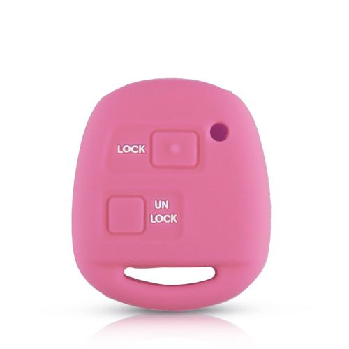 Housse De Protection En Silicone À 2/3 Boutons Pour Toyota Fj Cruiser Land 2008-2014 Yaris Echo Pour Lexus Es Gs Ls Is Rx Sc Lx Rx400h - Type 2 Buttons Pink