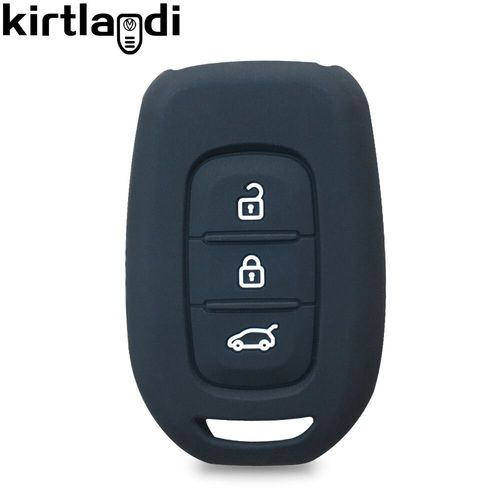 Silicone Porte - Clés De Voiture Housse De Clé Coque Cle Pour ¿¿¿¿! Dacia Sandéro Dépoussiéreur Le Chien Clients 5 La Société Twingo Logan ¿¿¿¿¿¿¿¿¿¿ - Type Black A(3 Button)