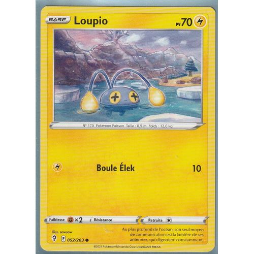 Carte Pokemon - Loupio - 052/203 - Épée Et Bouclier 7 - Evolution Céleste - Eb7 - Vf