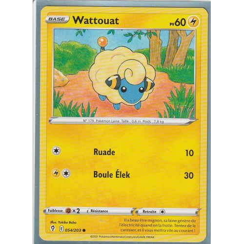 Carte Pokemon - Wattouat - 054/203 - Épée Et Bouclier 7 - Evolution Céleste - Eb7 - Vf