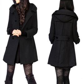 manteau long avec capuche femme hiver