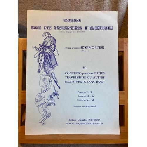 Bodin De Boismortier Concerto Pour Deux Flûtes N°5 Et 6 Partition Éd. Hortensia