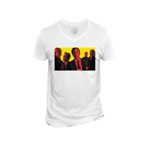T-Shirt Homme Col V Better Call Saul Serie Breaking Bad Saul Goodman