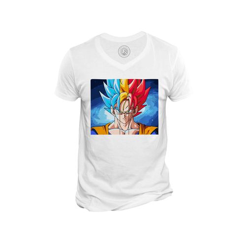 T-Shirt Homme Col V Dragon Ball Z Son Goku Portrait Manga