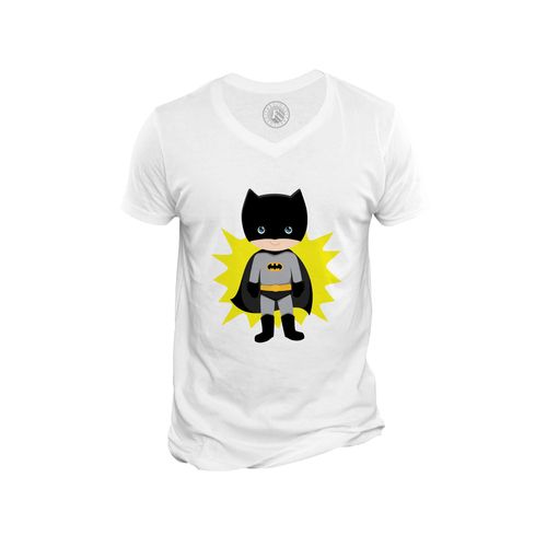 T-Shirt Homme Col V Batboy Batman Garcon Enfant Dessin Mignon Super Hero