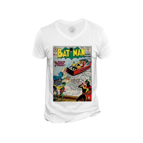 T-Shirt Homme Col V Batman Marvel Couverture Bd Comics Super Hero Vintage
