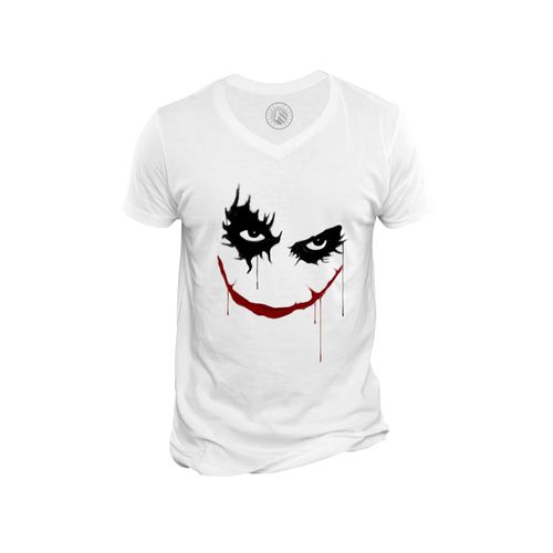 T-Shirt Homme Col V Joker Batman Mechant Comics Anime Super Hero
