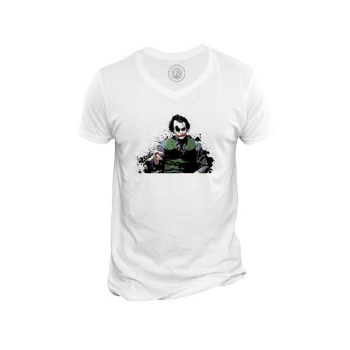 T-Shirt Homme Col V Joker Batman Mechant Comics Anime Super Hero Art Work
