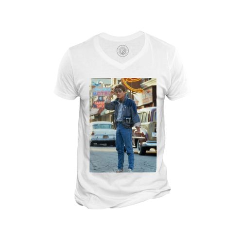 T-Shirt Homme Col V Retour Vers Le Futur Marty Mcfly Michael J. Fox 60's