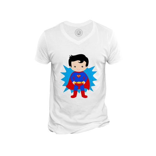 T-Shirt Homme Col V Superboy Superman Garcon Enfant Dessin Mignon Super Hero