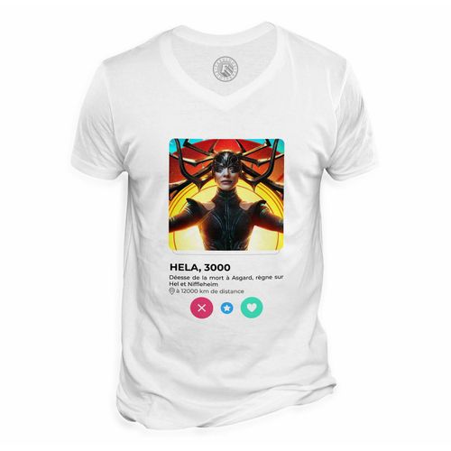 T-Shirt Homme Col V Hela Réseau Social Thor Rencontre Amour Bd