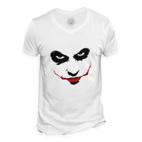 T-Shirt Homme Col V Joker Clown Halloween Peur Horreur Film