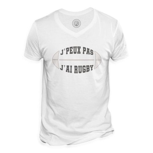T-Shirt Homme Col V J'peux Pas J'ai Rugby