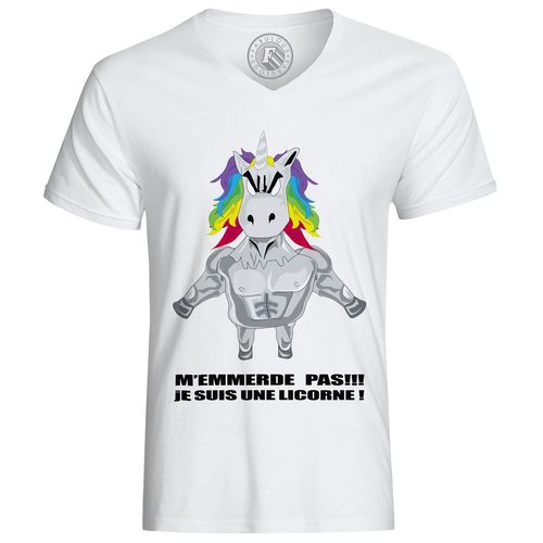 T-Shirt Homme M'emmerde Pas Je Suis Une Licorne Dessin Super-Licorne Pas Content Méchant Musclé Animaux Fantastiques