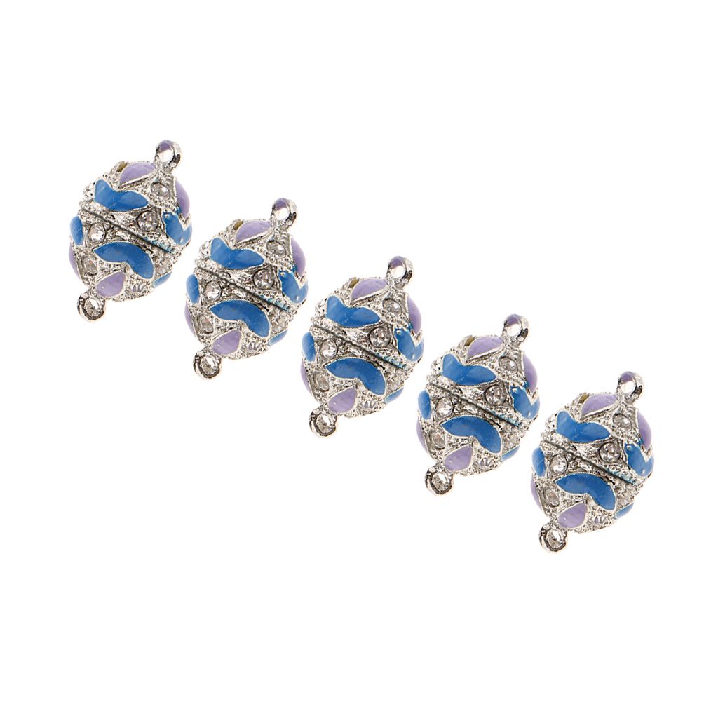 5pcs Fermoirs Magnétiques Bijoux Accessoires De Mode Diy En Cuivre Pour Collier /Oreilles/ Bracelet Bleu Violet