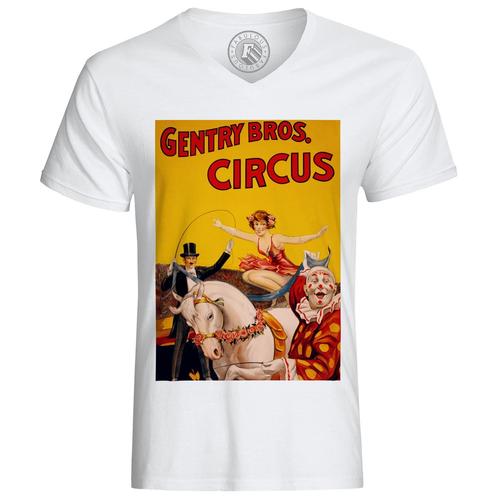 T-Shirt Homme Vieille Affiche Cirque Gentry Circus Rétro Poster Tendance Original Clowns Magie