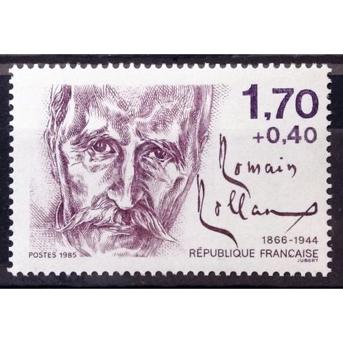 Personnages Célèbres - Romain Rolland - Dentelé 15x15,5 - 1,70+0,40 (Impeccable N° 2355a) Neuf** Luxe (= Sans Trace De Charnière) - Cote 3,00 - France Année 1985 - Brn83 - N31488