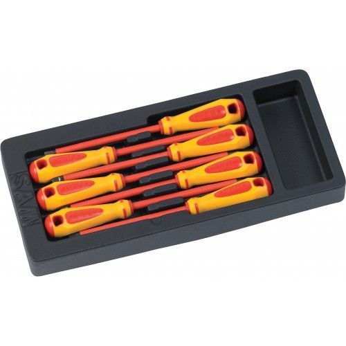 Module ABS 1/3 de 7 tournevis isolés 1000V Samsoforce - Fente et Pozidriv SAM OUTILLAGE