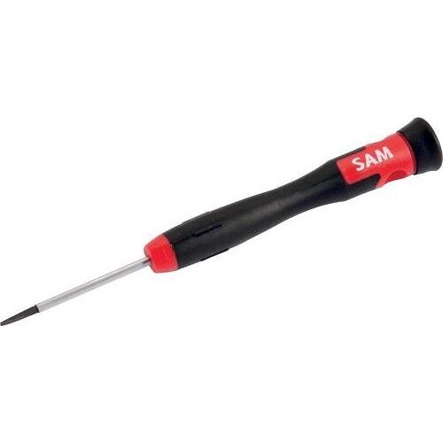 Tournevis de précision pour vis à fente - corps de lame chromé - 2 mm SAM OUTILLAGE