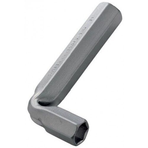 Clé en tube coudée à corps hexagonal - finition polie brillante - ouverture 19 mm SAM OUTILLAGE