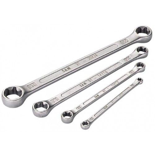 Jeu de 4 clés polygonales Torx® en acier finition chromée polie 9T-J4 SAM OUTILLAGE