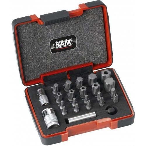 Coffret 23 embouts TORX® et TORX PLUS® avec adaptateurs - EMB-23CXZ SAM OUTILLAGE