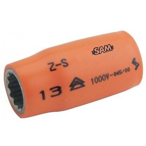 Douille 1/2" isolée 1000V - forgée en acier au chrome vanadium - ouverture 23 mm SAM OUTILLAGE