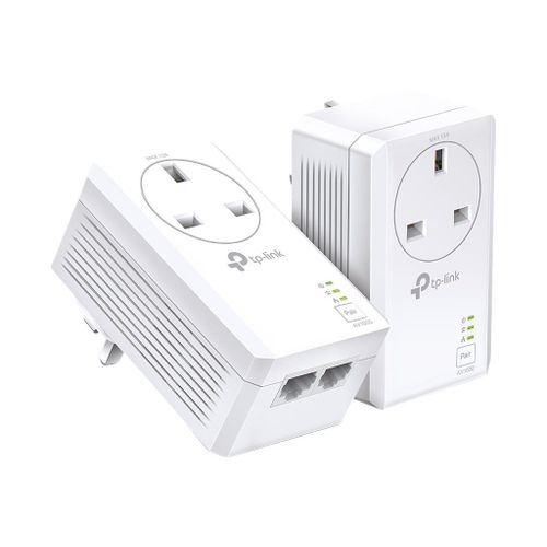 TP-Link TL-PA7027P V1 Starter Kit - Kit d'adaptation pour courant porteur commutateur 2 ports - 1GbE, HomePlug AV (HPAV), HomePlug AV (HPAV) 2.0, IEEE 1901 - Branchement mural
