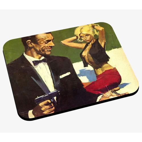 Tapis de Souris Peinture de James Bond 007 Sean Connery Art