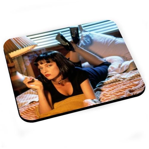 Tapis de Souris Uma Thurman Pulp Fiction Cigarette Lit Actrice Cinema