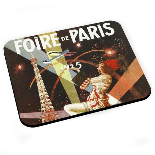 Tapis de Souris Art Deco Foire de Paris Affiche Ancienne Vintage 1925
