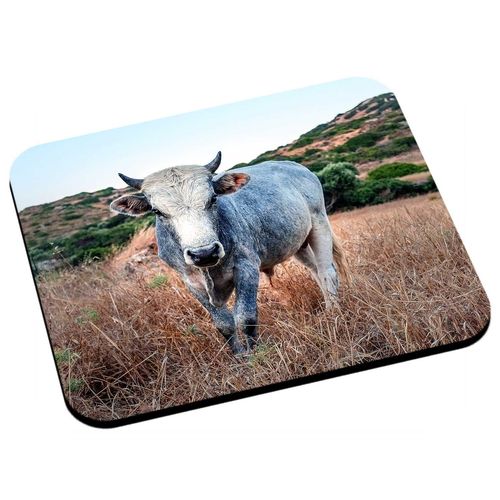 Tapis de souris la vache est dans le pres