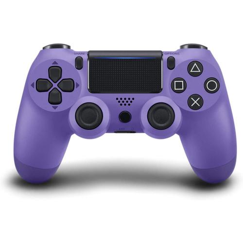 Manette De Jeu Sans Fil Powerlead Compatible Ps4 Gyroscope À Six Axes À Double Vibration - Violet