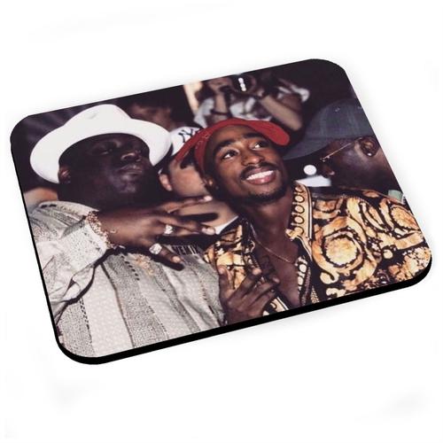 Tapis de Souris Tupac Shakur The Notorious Big Rapper Vintage Hip Hop Legends