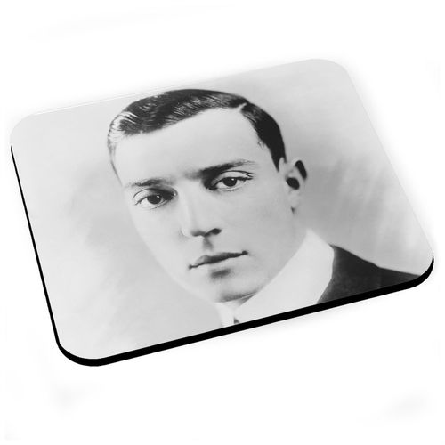 Tapis de Souris Buster Keaton Acteur Hollywood Retro Portrait Vintage
