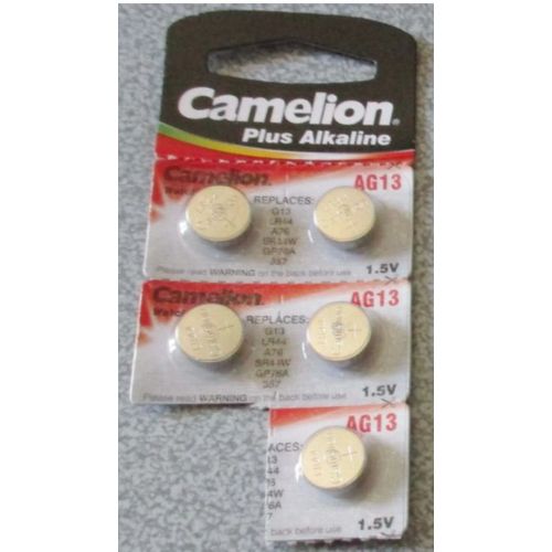 Blister De 5 Piles AG 13 - Plus Alkaline - 1.5v - Camelion - Date Limite D'utilisation Octobre 2018