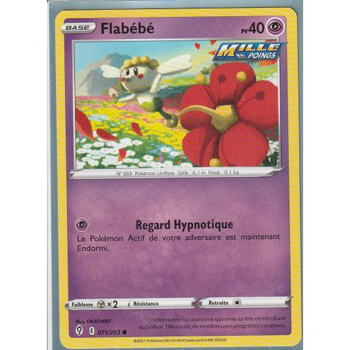 Carte Pokemon - Flabébé - 071/203 - Épée Et Bouclier 7 - Evolution Céleste - Eb7 - Vf