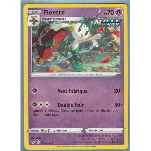 Carte Pokemon - Floette - 072/203 - Épée Et Bouclier 7 - Evolution Céleste - Eb7 - Vf