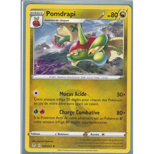 Carte Pokemon - Pomdrapi - 120/203 - Rare - Épée Et Bouclier 7 - Evolution Céleste - Eb7 - Vf