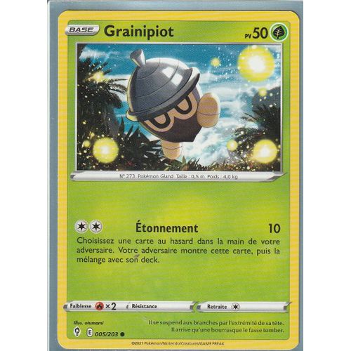 Carte Pokemon - Grainipiot - 005/203 - Épée Et Bouclier 7 - Evolution Céleste - Eb7 - Vf