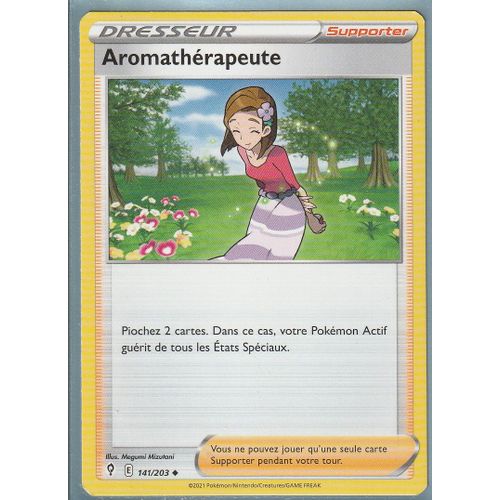 Carte Pokemon - Aromathérapeute - 141/203 - Épée Et Bouclier 7 - Evolution Céleste - Eb7 - Vf