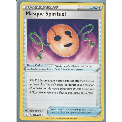 Carte Pokemon - Masque Spirituel - 160/203 - Épée Et Bouclier 7 - Evolution Céleste - Eb7 - Vf