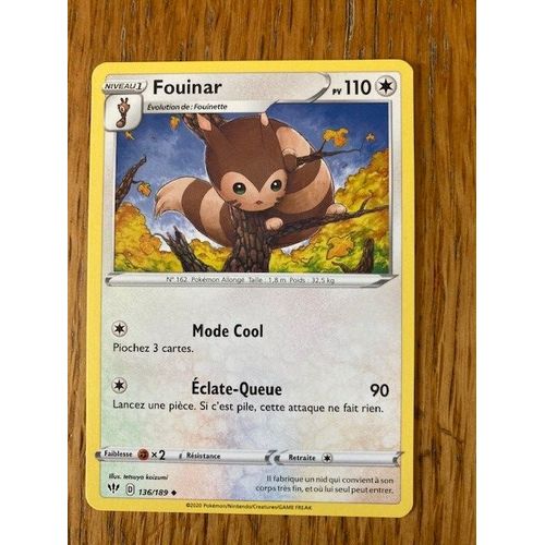 (1386) Fouinar 136/189 Pokemon