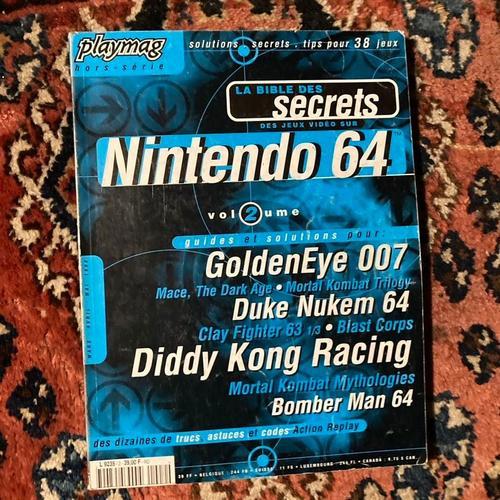 La Bible Des Secrets Nintendo 64 N°2 Hors-Série Playmag (Goldeneye, Diddy Kong Racing, Bomber Man 64...).